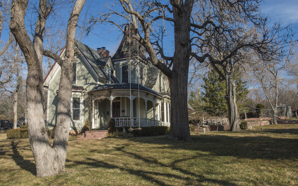 Established residential neighborhood in Boulder, Colorado with mature trees and older homes