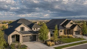 Residential roof at Windsor, CO home showing conditions requiring homeowner attention