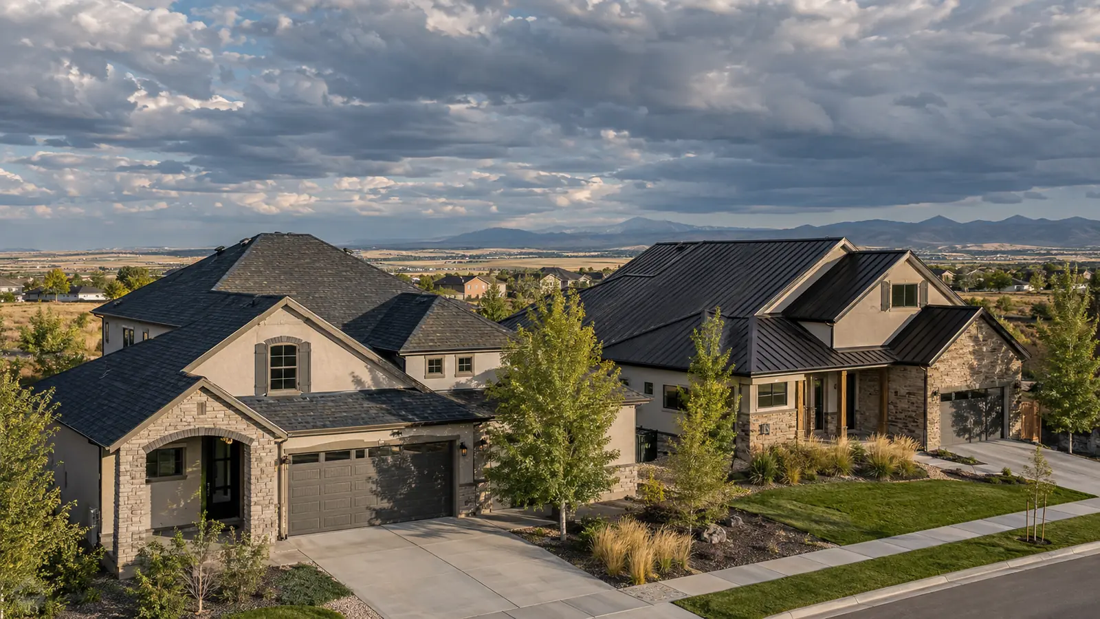 Residential roof at Windsor, CO home showing conditions requiring homeowner attention